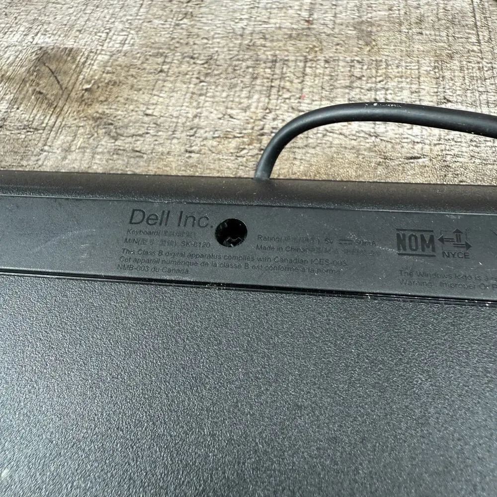 Dell Wired Keyboard Model KB212-B Works Black